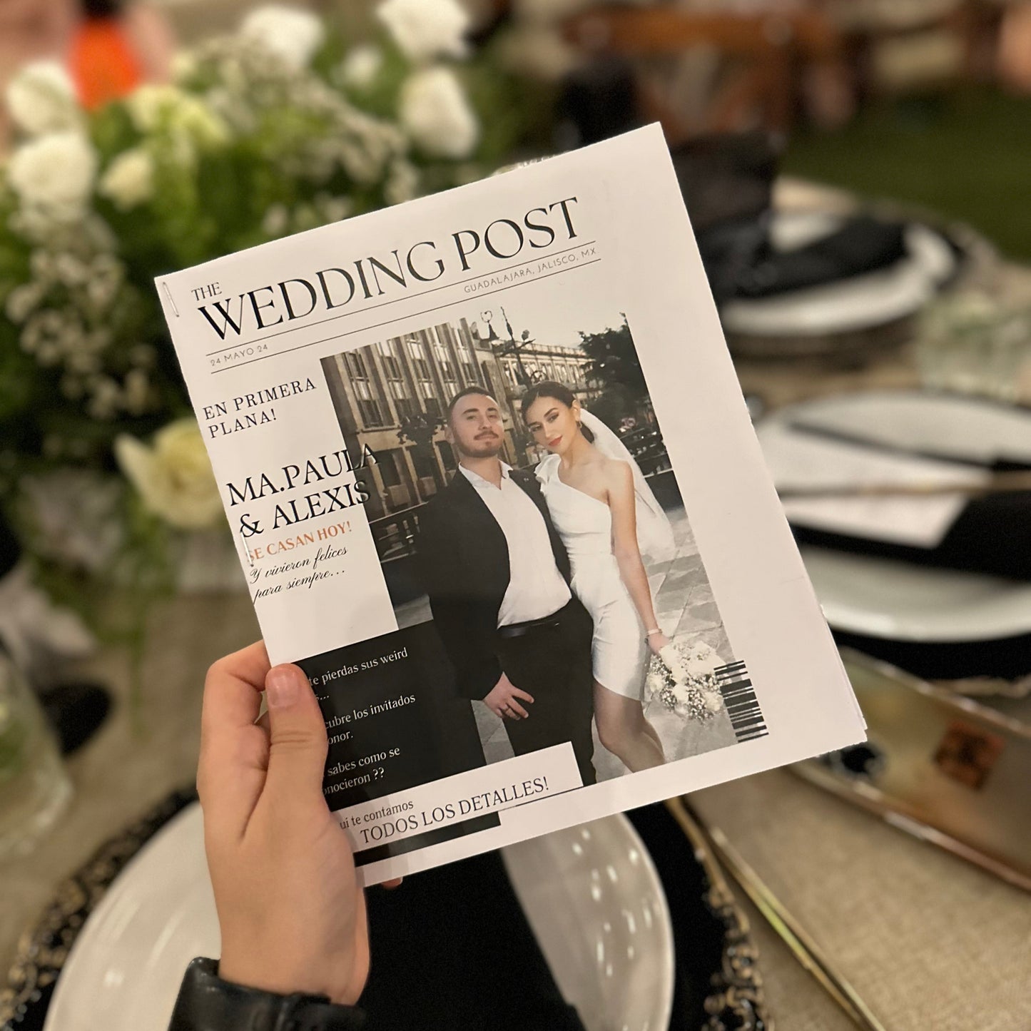 Periódico de Boda Personalizado (Carpeta Digital y Filtro de Instagram)