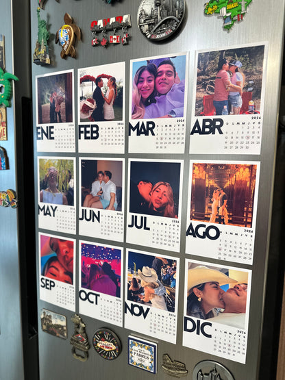 Calendario de imán 2026 personalizado