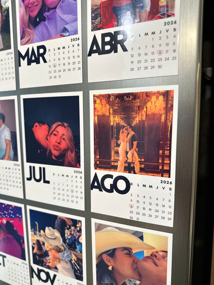 Calendario de imán 2026 personalizado