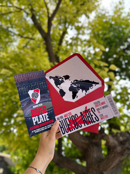 Boleto personalizado para regalo