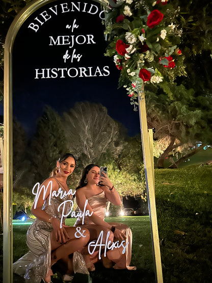 Espejo Bienvenida para Eventos