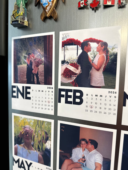 Calendario de imán 2026 personalizado